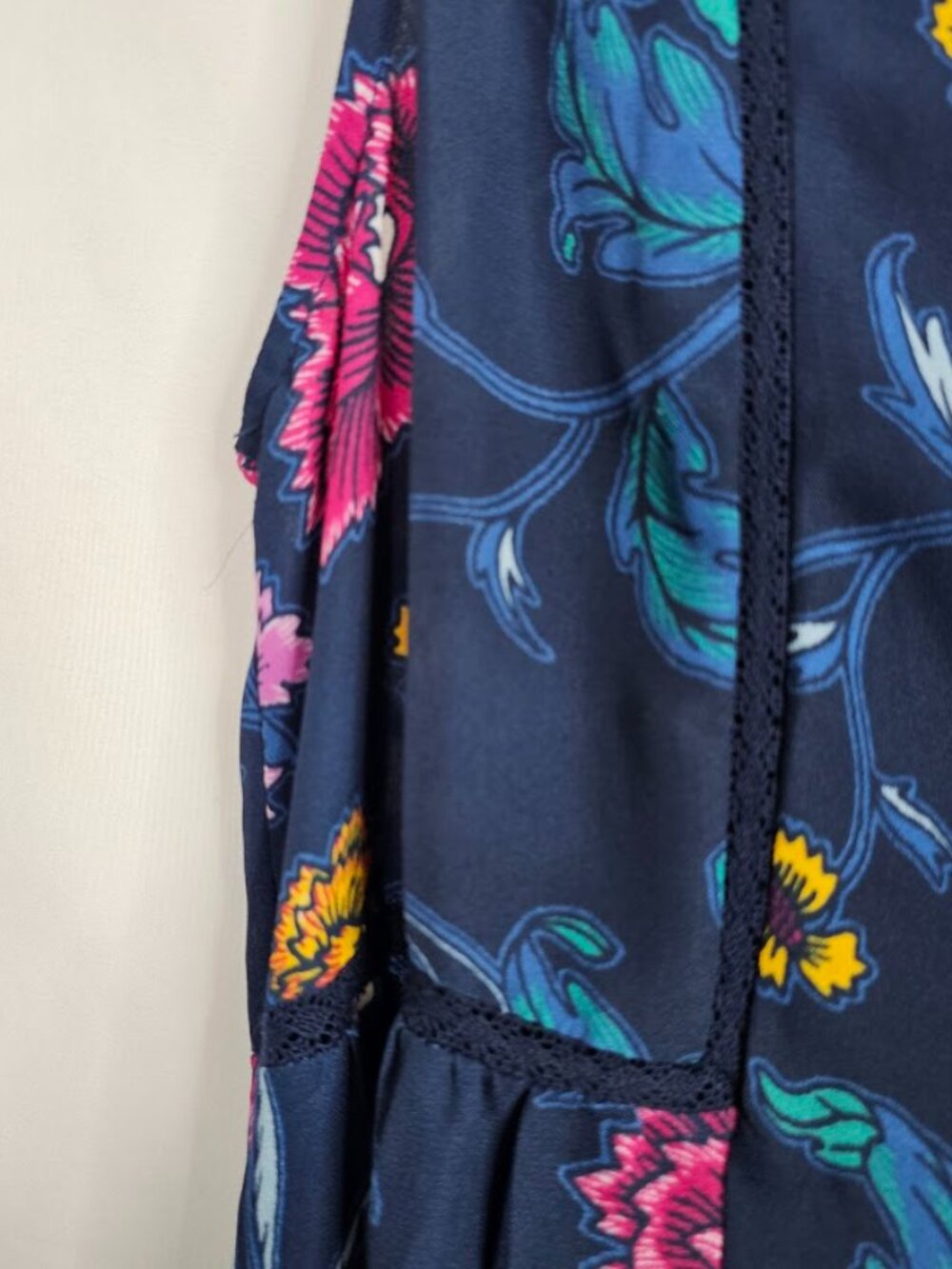 NWT OLD NAVY Shift Dress size M NAVY BLUE w PINK FLORAL Summer Sleeveless Cute! - Picture 8 of 10